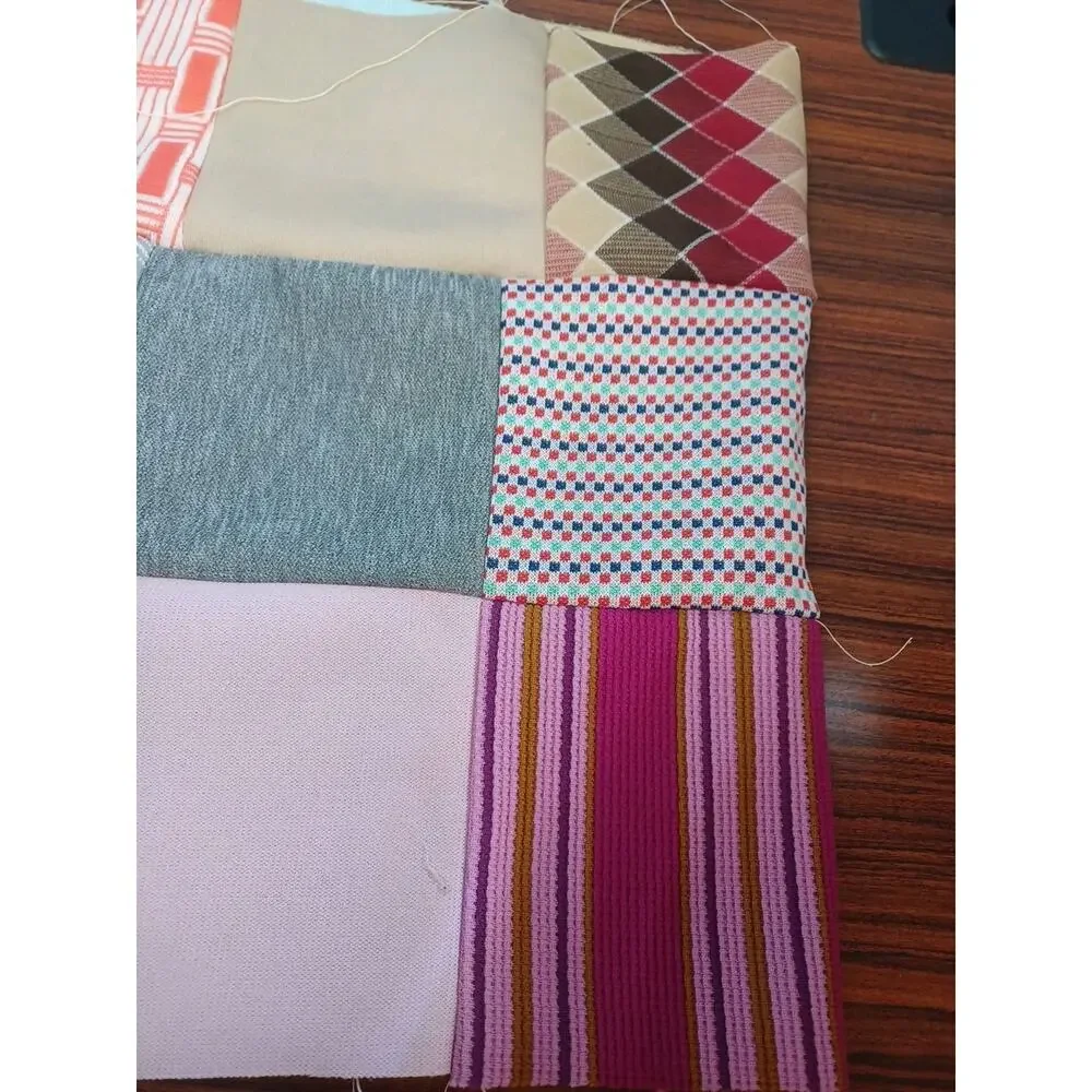 Vintage Patches Lot Of 54 Quilting Colorful 1970's - 80's Patchwork Scrap Quilt